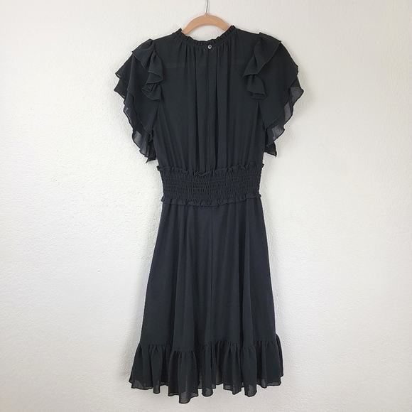 ICONS Objects of Devotion Dress Ruffle Smock Black Small - Picture 6 of 13